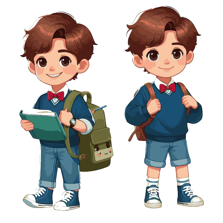 Student ready for school